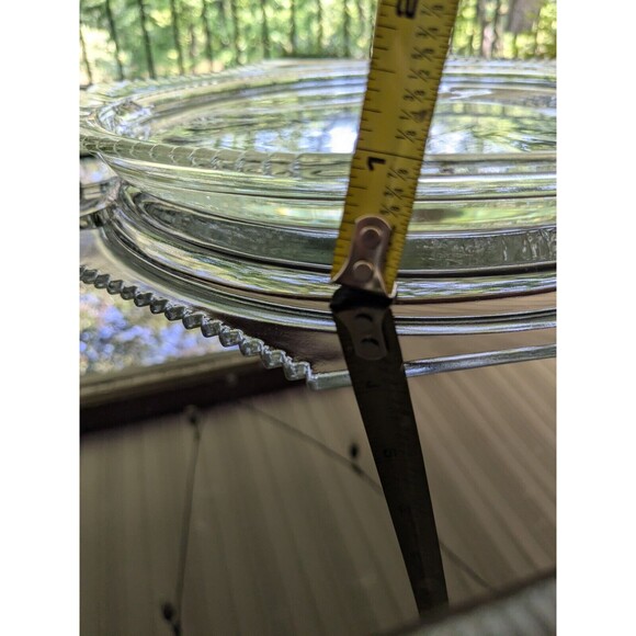 Vtg Jeanette Baltimore Pear Glass Serving Cake Platter Dish Tray Handles Cottage - Picture 10 of 10